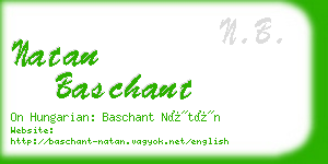 natan baschant business card